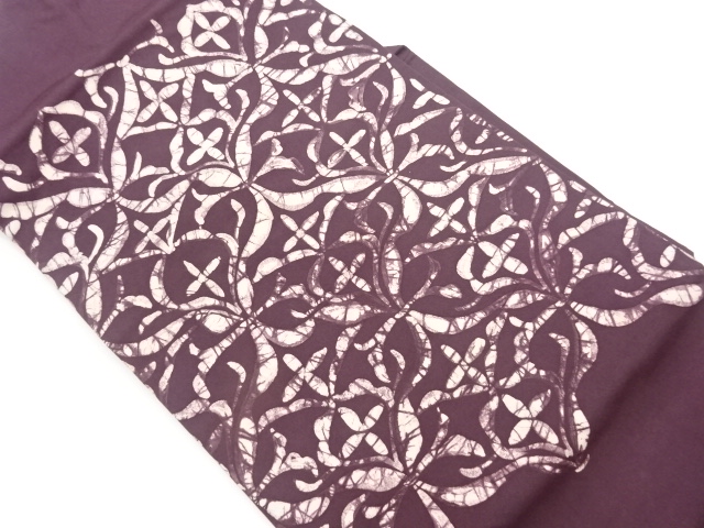 JAPANESE NAGOYA OBI / ABSTRACT FLOWER ARABESQUE